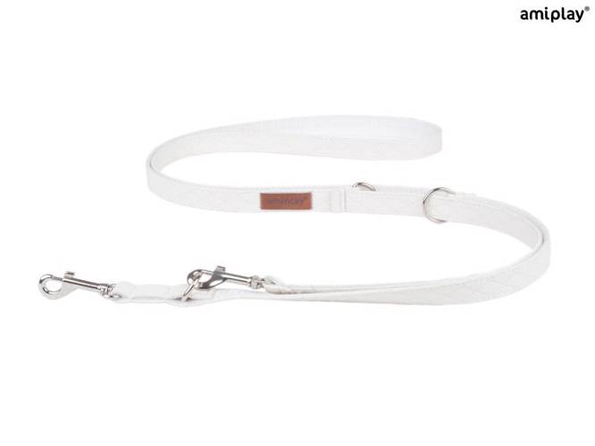 amiplay Smycz regulowana 6 in 1 Cambridge L Biały - amiplay