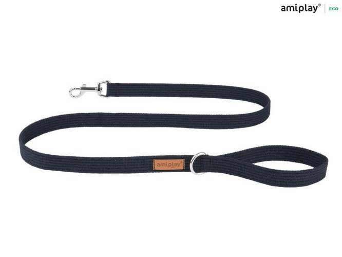 amiplay Smycz Cotton S Czarny - amiplay