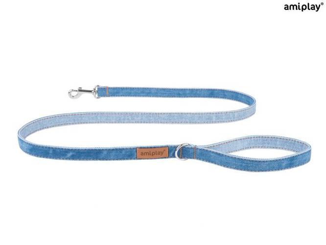amiplay Smycz Denim S Niebieski - amiplay