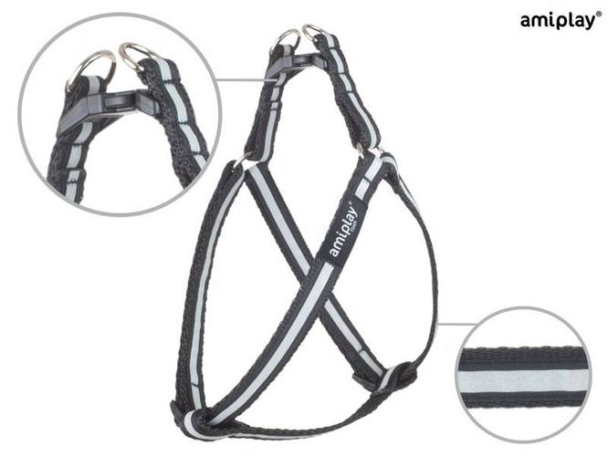 amiplay Szelki regulowane Shine XL Czarny - amiplay