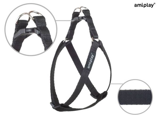 amiplay Szelki regulowane Basic L Czarny - amiplay
