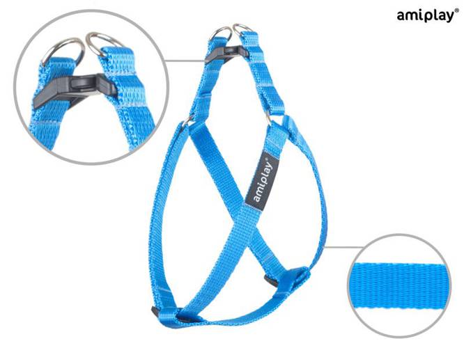 amiplay Szelki regulowane Basic M Niebieski - amiplay