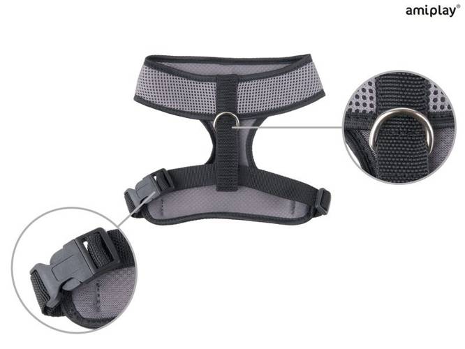 amiplay Szelki Scout Air L Szary - amiplay