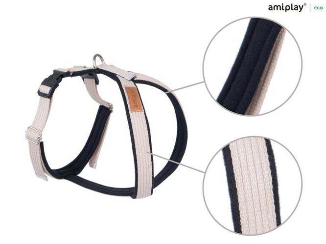 amiplay Szelki regulowane Grand Soft Cotton XXL Beżowy - amiplay