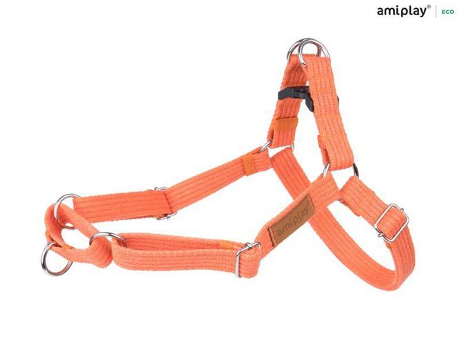 amiplay Szelki regulowane EASY GO Cotton XL Pomarańczowy - amiplay