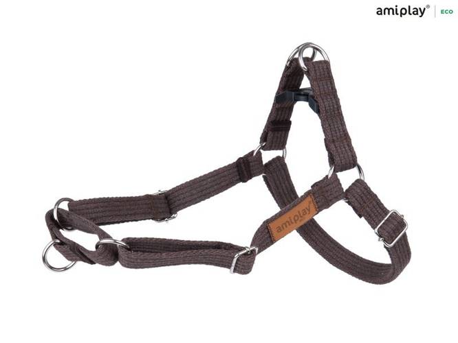 amiplay Szelki regulowane EASY GO Cotton XL Brązowy - amiplay