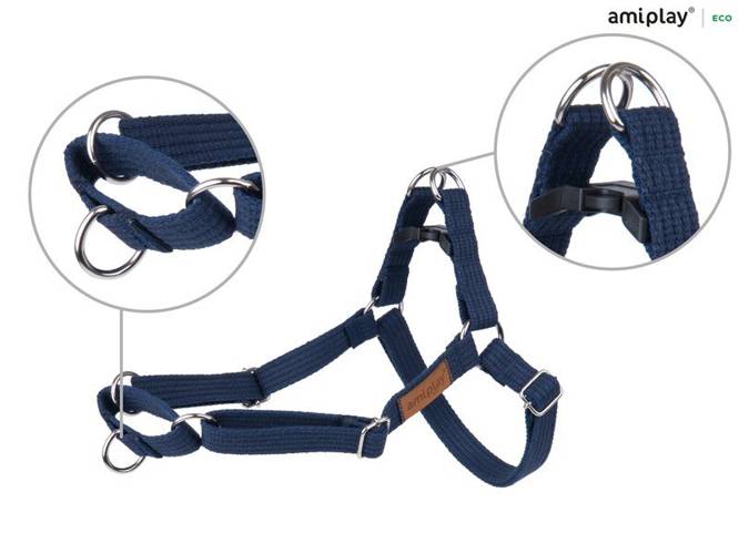 amiplay Szelki regulowane EASY GO Cotton XL Granatowy - amiplay