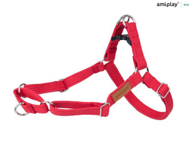 amiplay Szelki regulowane EASY GO Cotton XL Czerwony - amiplay