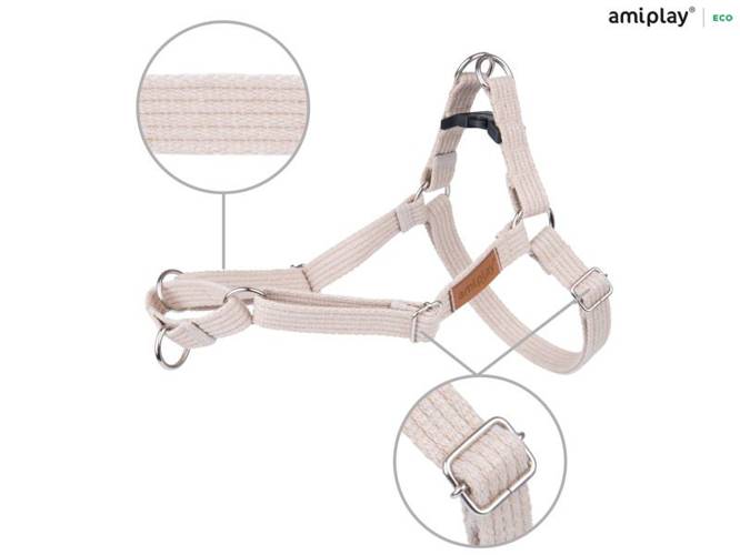 amiplay Szelki regulowane EASY GO Cotton XL Beżowy - amiplay