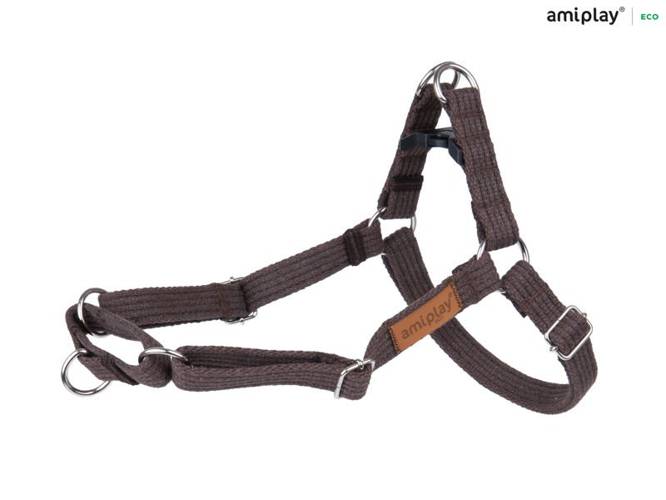 amiplay Szelki regulowane EASY GO Cotton L Brązowy - amiplay