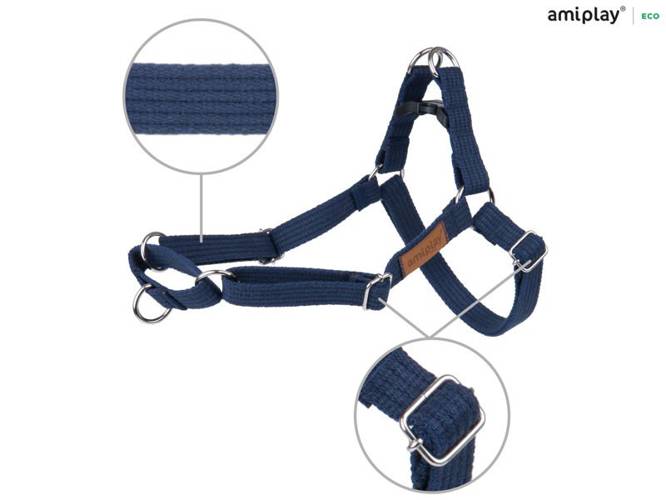 amiplay Szelki regulowane EASY GO Cotton M Granatowy - amiplay