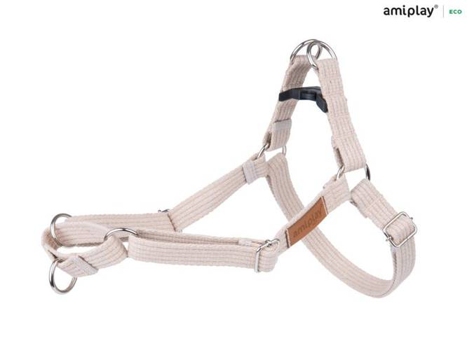 amiplay Szelki regulowane EASY GO Cotton S Beżowy - amiplay