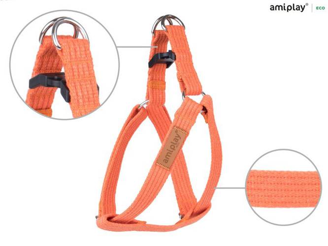amiplay Szelki regulowane Cotton XXL Pomarańczowy - amiplay