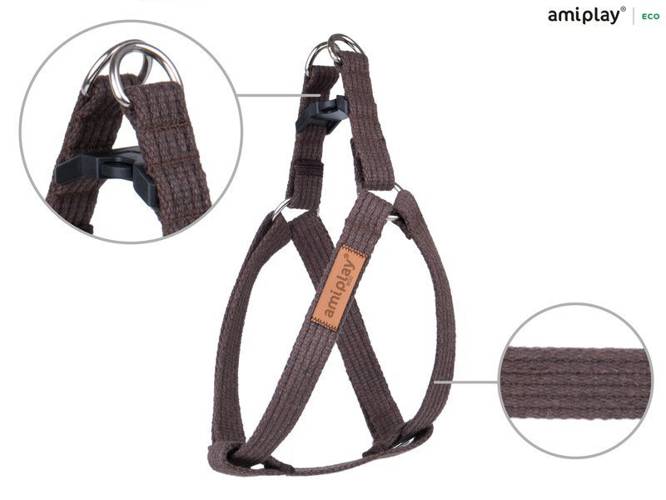 amiplay Szelki regulowane Cotton XXL Brązowy - amiplay