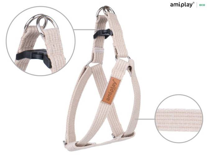 amiplay Szelki regulowane Cotton XXL Beżowy - amiplay