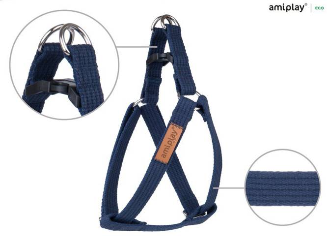 amiplay Szelki regulowane Cotton S Granatowy - amiplay