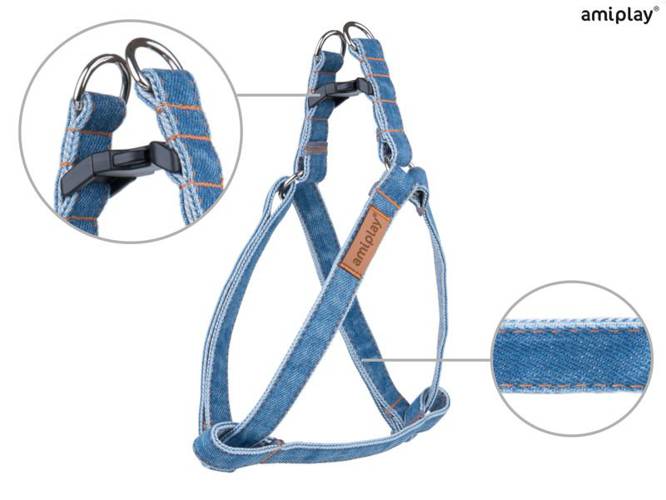 amiplay Szelki regulowane Denim L Niebieski - amiplay