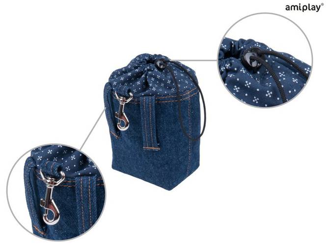 amiplay Torebka na przysmaki Denim Granatowy - amiplay