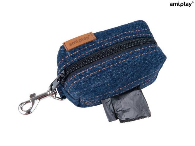 amiplay Torebka na worki do odchodów Denim Granatowy - amiplay
