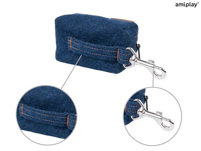 amiplay Torebka na worki do odchodów Denim Granatowy - amiplay