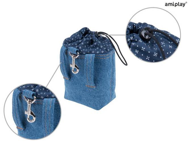 amiplay Torebka na przysmaki Denim Niebieski - amiplay