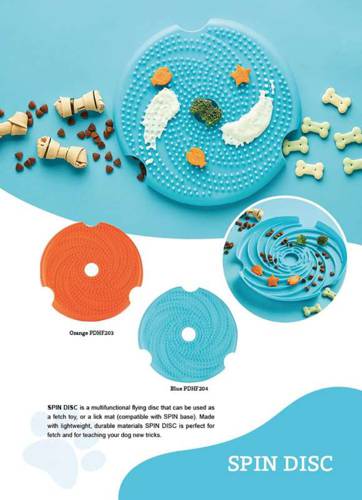 Pet Dream House Spin Lick Frisbbe Blue Medium mata do lizania - Petstages