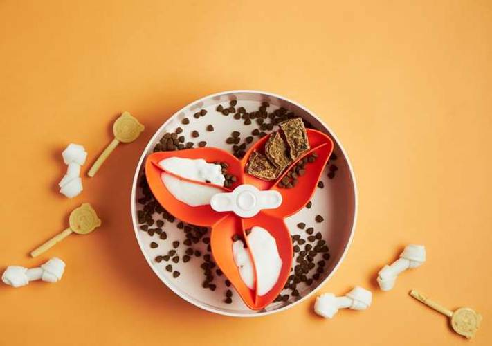 Pet Dream House Spin Bougainvillea Orange miska interaktywna - Petstages