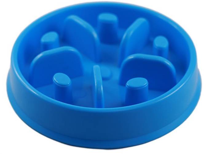 Miska spowalniająca jedzenie patyki niebieska 20cm - Delfin