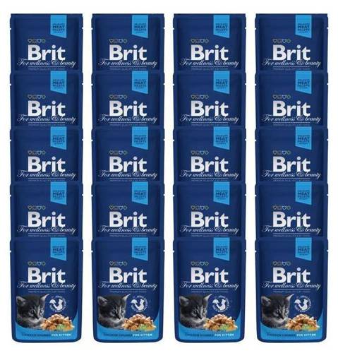Brit Premium Kitten Kawałki Kurczaka 20x100g - Brit