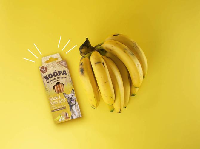 SOOPA Dental Stick Banan i Masło Orzechowe (100g)