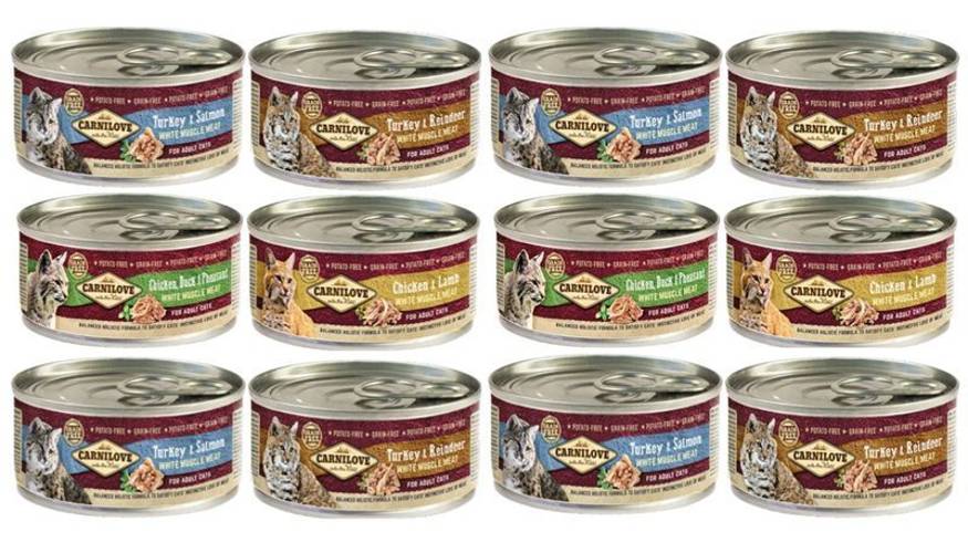 Carnilove Cat Adult MIX smaków 12x100g - Carnilove
