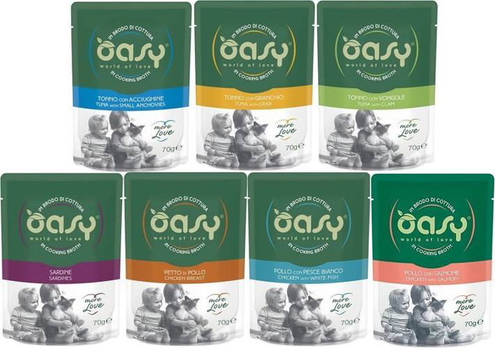 OASY More Love MIX smaków dla kota 10x70G - Oasy
