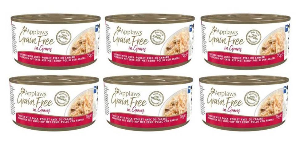 Applaws Cat Tin Grain Free kurczak kaczka 6x70g - Applaws