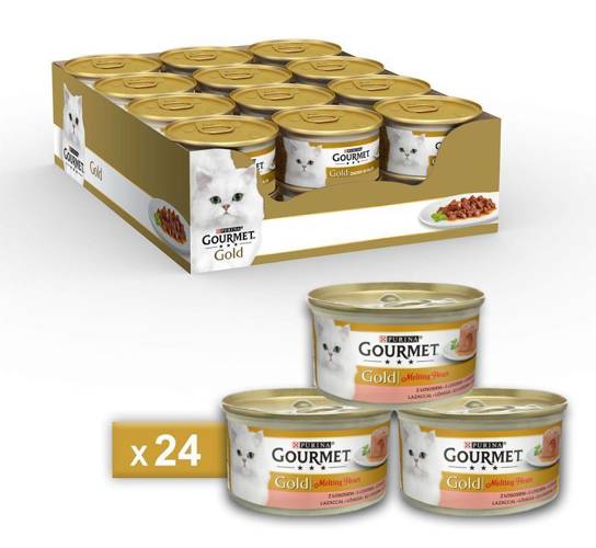 Gourmet Gold Melting Heart łosoś 24x85g - Gourmet