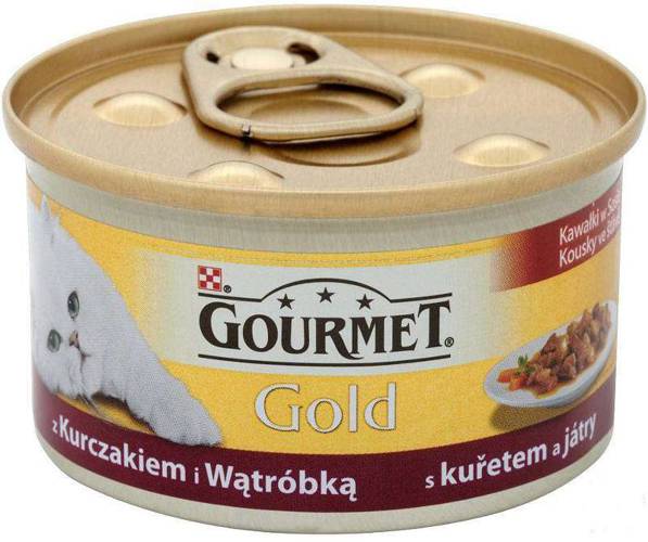 Gourmet Gold kurczak z wątróbką w sosie 85g - Gourmet