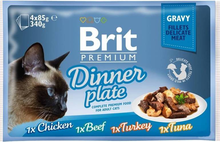 BRIT Pouches Gravy Fillet Dinner Plate 4X85G -