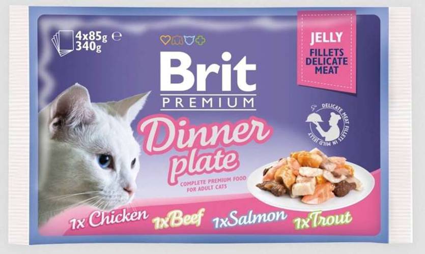 BRIT Pouches Jelly Fillet Dinner Plate 4X85G -