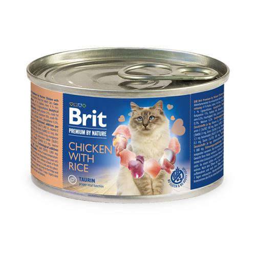 Brit Premium Cat kurczak z ryżem 200gDomyślny opis krótki -