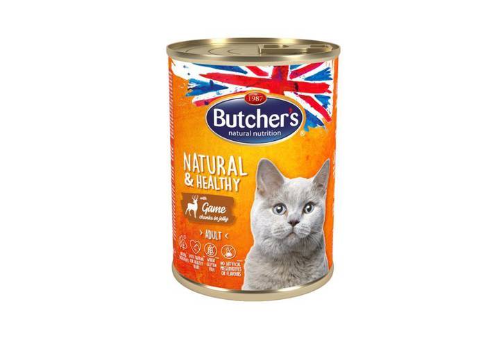 Butcher's Natural&Healthy Cat z dziczyzną kawałki w galarecie 400g