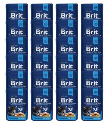 Brit Premium KITTEN Kawałki Kurczaka 24x100g - Brit
