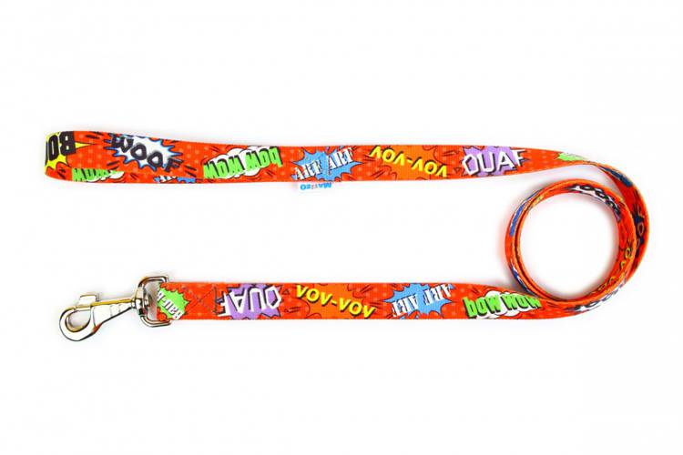 Smycz Prosta - Graffiti Czerwone 0651 10MM 130CM - matteo-company