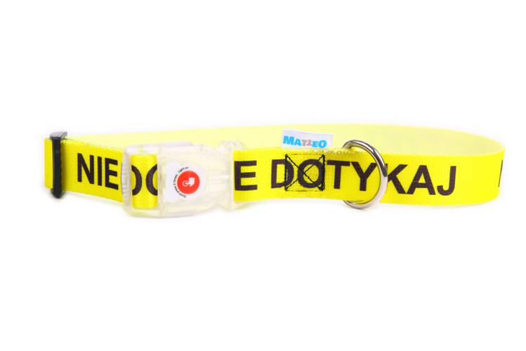 Obroża Klamra LED - NIE DOTYKAJ 0548S 20MM 20-35CM -