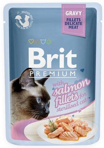 Brit Premium 85g GRAVY STERILISED Filet z Łososia - 