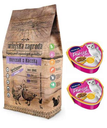Wiejska Zagroda Kot kurczak z kaczką 5 kg - Wiejska zagroda