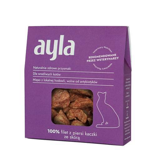 Przysmaki dla kota Ayla | Filet z piersi kaczki ze skórą | Liofilizowany