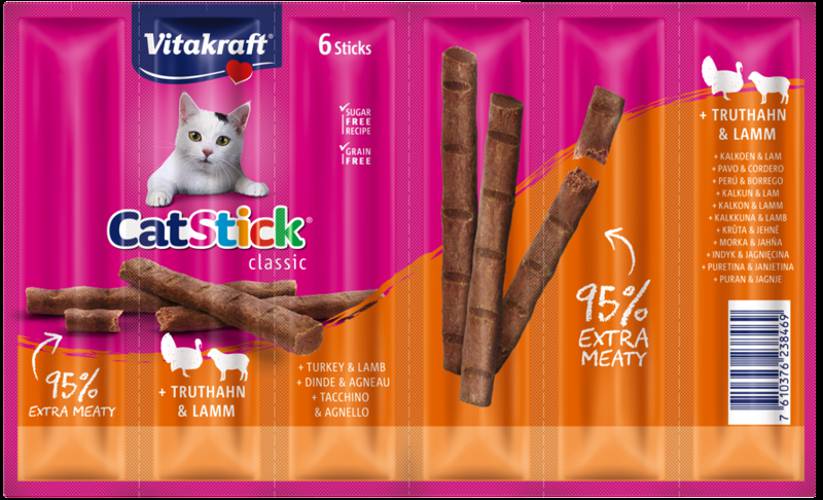 Vitakraft Cat Stick Mini Indyk z jagnięciną 6szt - Vitakraft