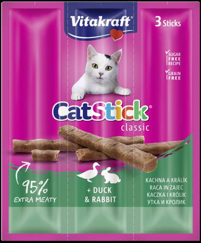Vitakraft Cat Stick Mini Kaczka i Królik 3x6g - Vitakraft