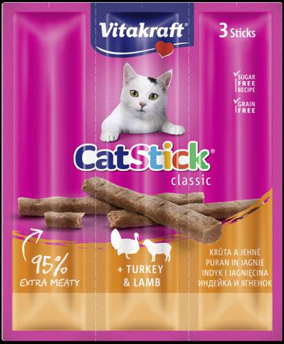 Vitakraft Cat Stick Mini Indyk i Jagnięcina 3x6g - Vitakraft