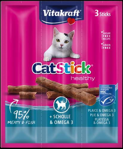Vitakraft Cat Stick Mini flądra z omega-3 3x6g - Vitakraft