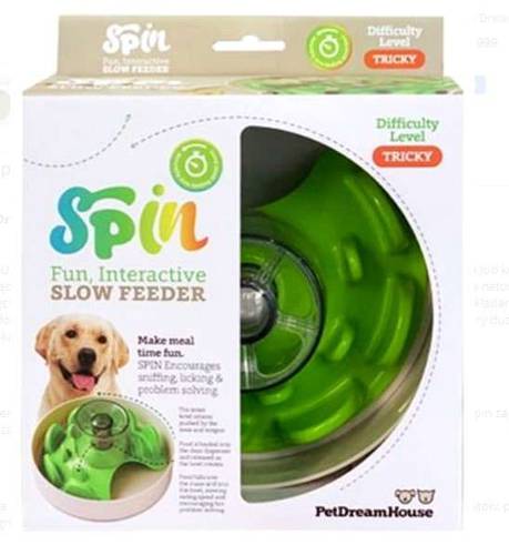 Pet Dreams House Spin Ufo Maze Green Tricky miska interaktywna - Petstages